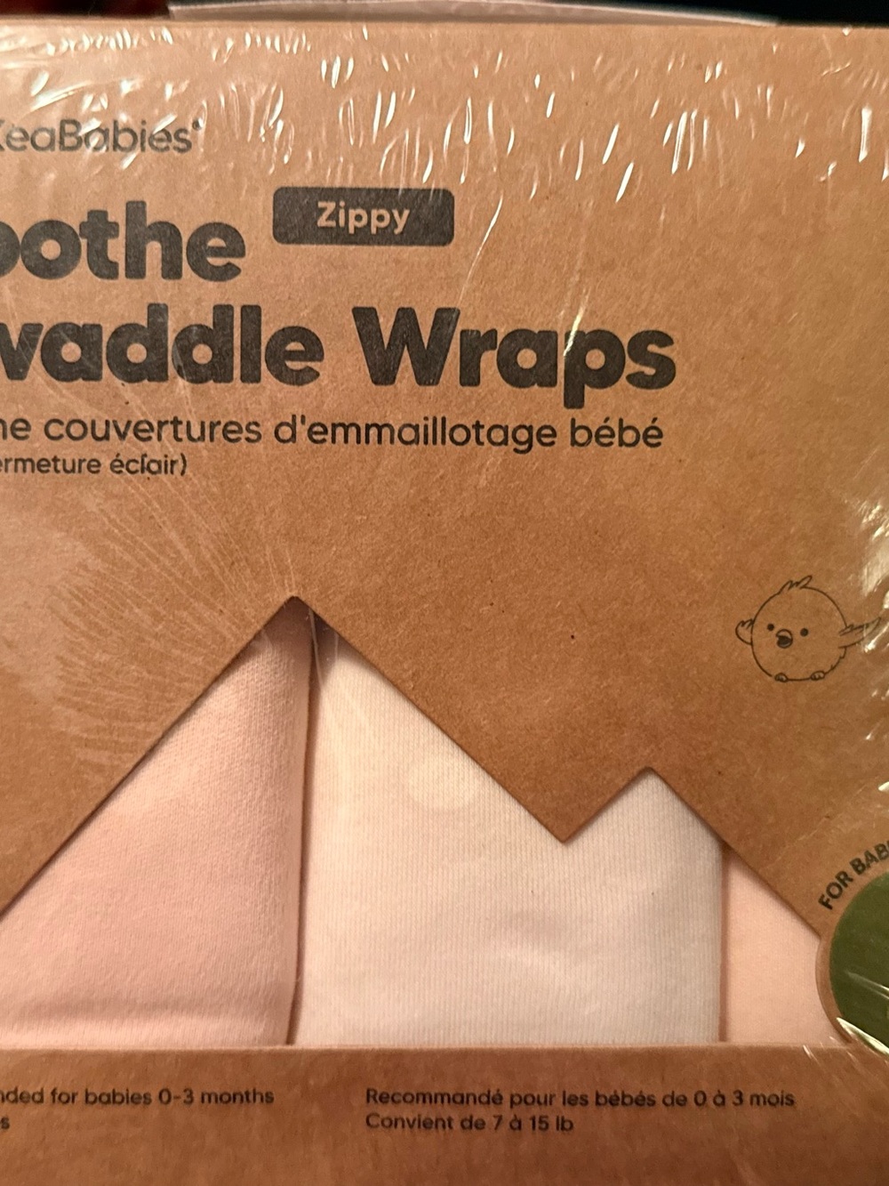 KeaBabies - Soothe Swaddle Wraps - Pale Pink (3-Pack)